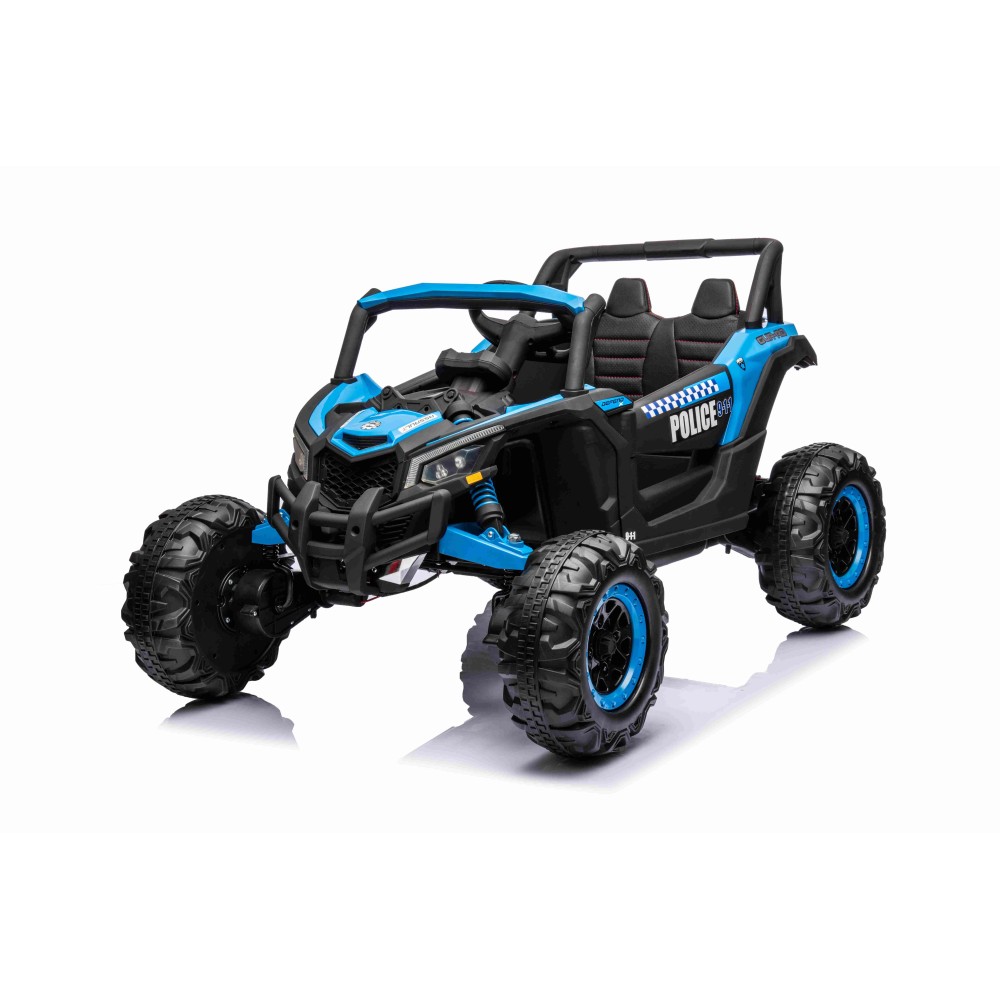 JOKO Elektrické autíčko Buggy ATV Defend 4x4, kožené sedadlo, penové kolesá, modré