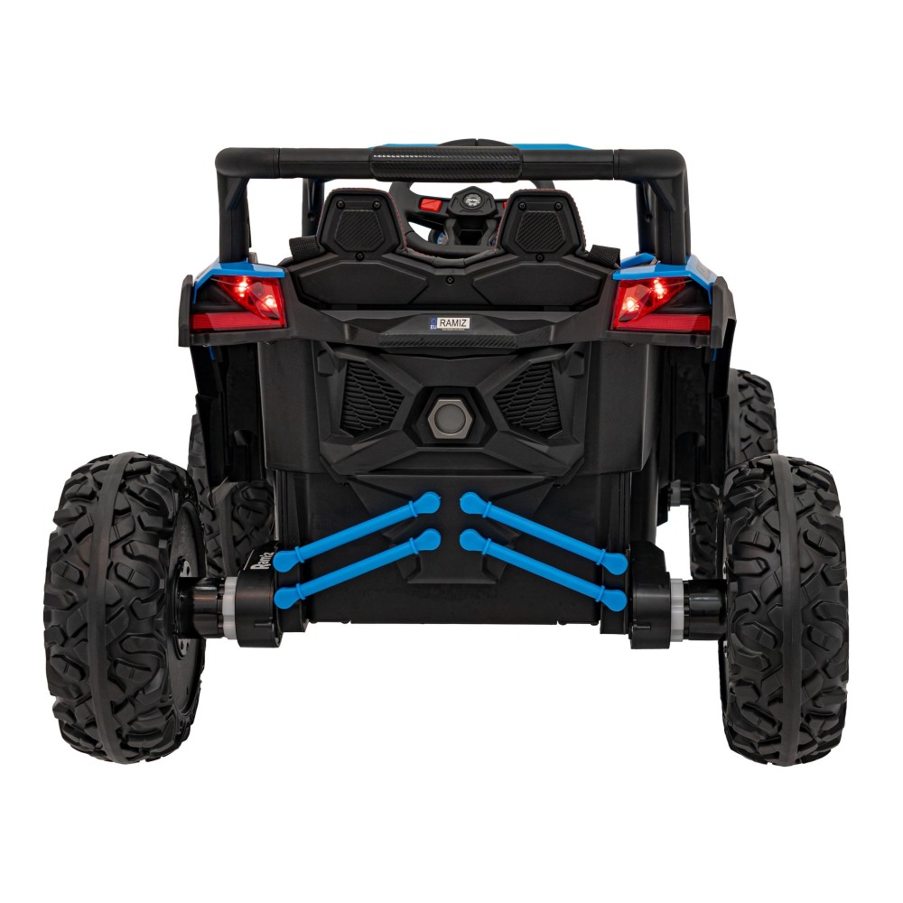 JOKO Elektrické autíčko Buggy ATV Defend 4x4, kožené sedadlo, penové kolesá, modré