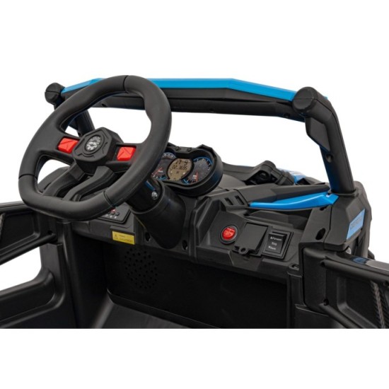 JOKO Elektrické autíčko Buggy ATV Defend 4x4, kožené sedadlo, penové kolesá, modré