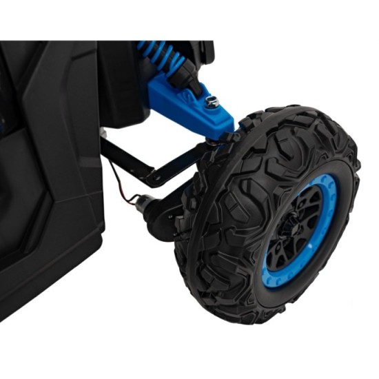 JOKO Elektrické autíčko Buggy ATV Defend 4x4, kožené sedadlo, penové kolesá, modré
