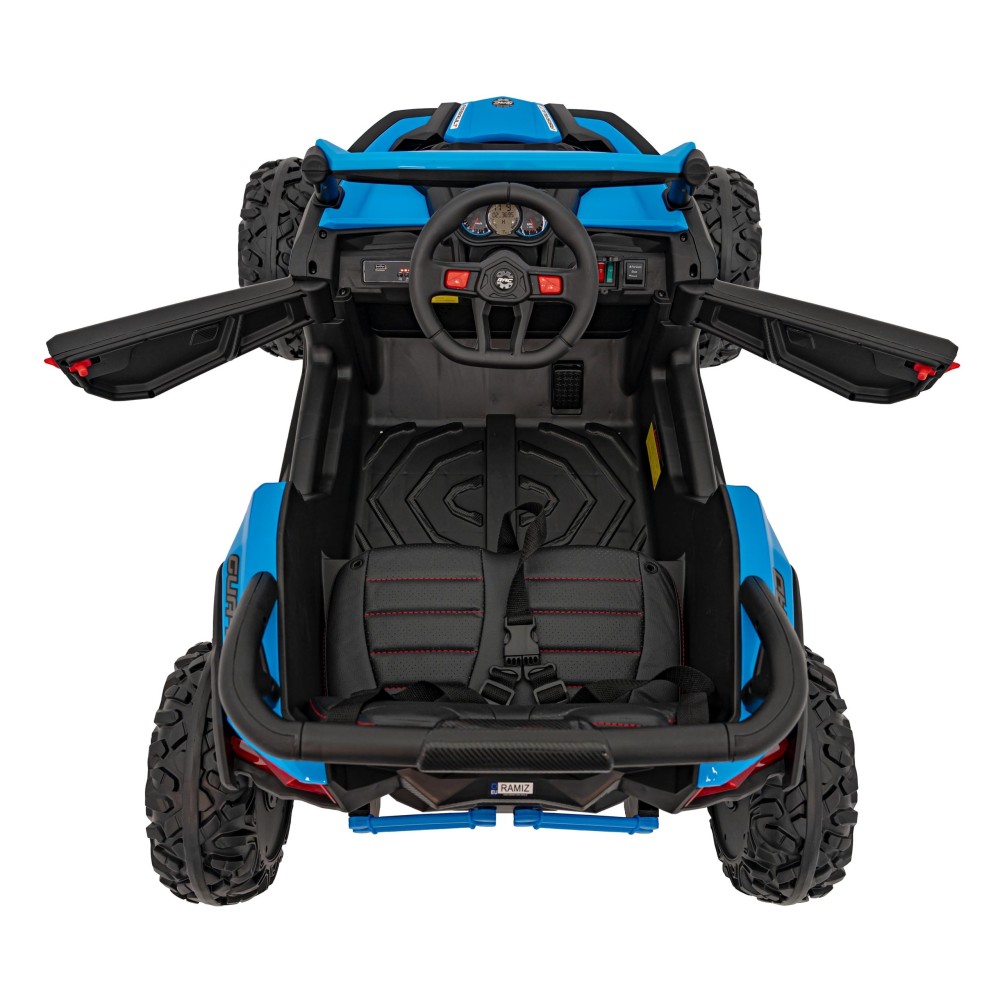 JOKO Elektrické autíčko Buggy ATV Defend 4x4, kožené sedadlo, penové kolesá, modré