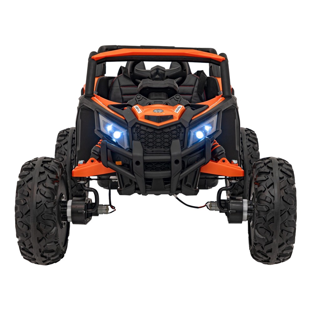 JOKO Elektrické autíčko Buggy ATV Defend 4x4, kožené sedadlo, penové kolesá, oranžové