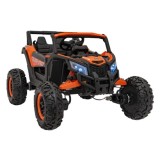 JOKO Elektrické autíčko Buggy ATV Defend 4x4, kožené sedadlo, penové kolesá, oranžové