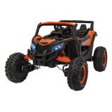 JOKO Elektrické autíčko Buggy ATV Defend 4x4, kožené sedadlo, penové kolesá, oranžové