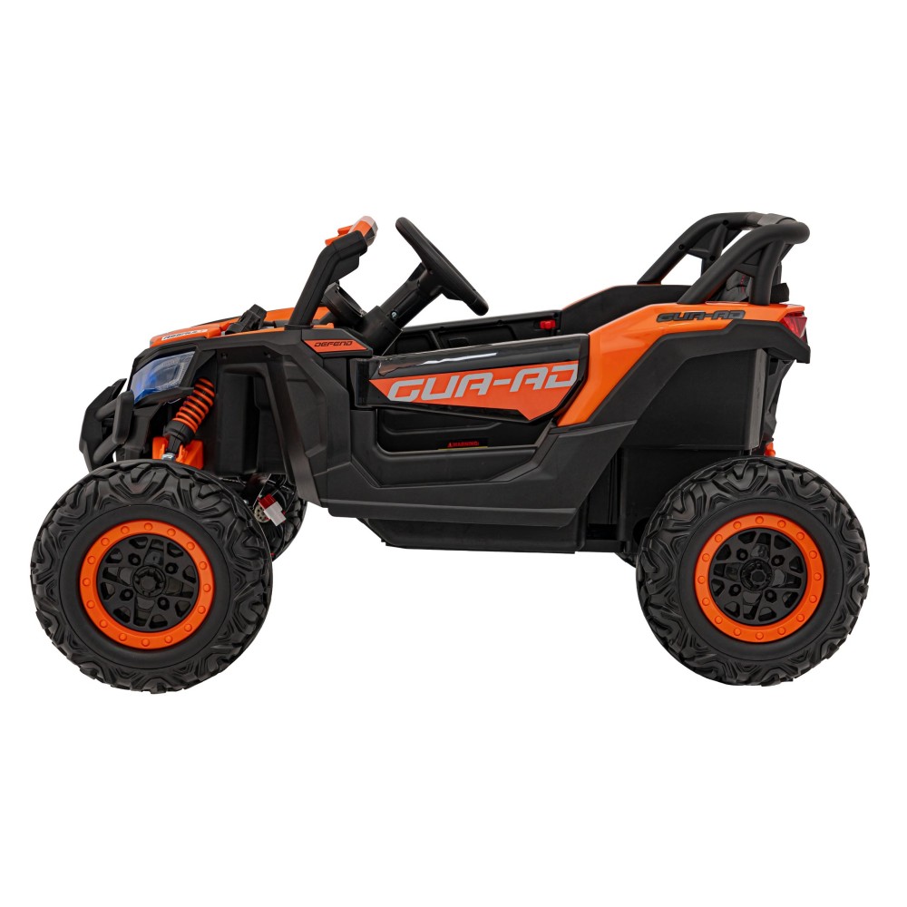 JOKO Elektrické autíčko Buggy ATV Defend 4x4, kožené sedadlo, penové kolesá, oranžové