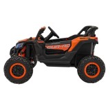 JOKO Elektrické autíčko Buggy ATV Defend 4x4, kožené sedadlo, penové kolesá, oranžové