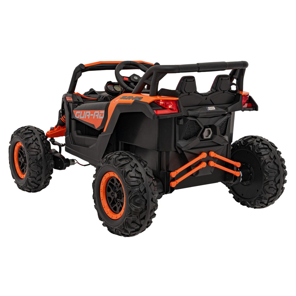 JOKO Elektrické autíčko Buggy ATV Defend 4x4, kožené sedadlo, penové kolesá, oranžové