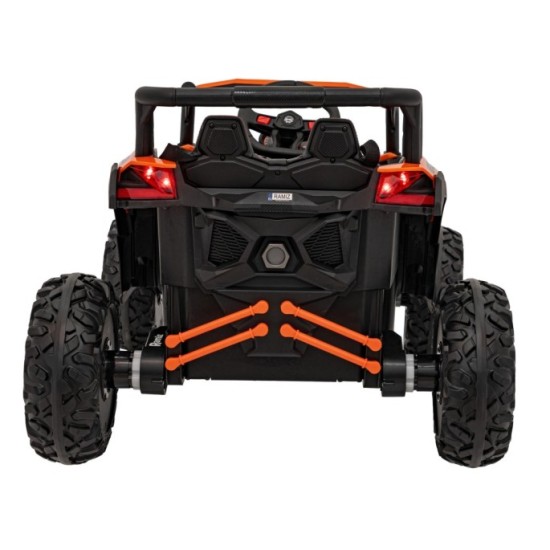 JOKO Elektrické autíčko Buggy ATV Defend 4x4, kožené sedadlo, penové kolesá, oranžové