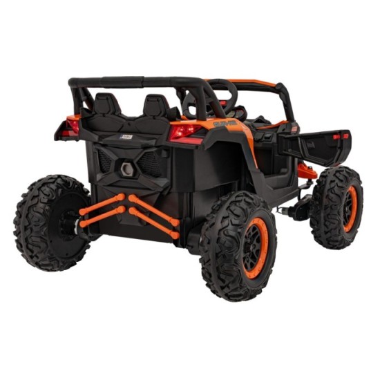 JOKO Elektrické autíčko Buggy ATV Defend 4x4, kožené sedadlo, penové kolesá, oranžové
