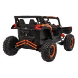 JOKO Elektrické autíčko Buggy ATV Defend 4x4, kožené sedadlo, penové kolesá, oranžové