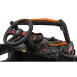 JOKO Elektrické autíčko Buggy ATV Defend 4x4, kožené sedadlo, penové kolesá, oranžové