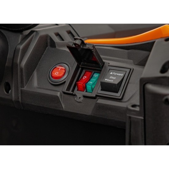 JOKO Elektrické autíčko Buggy ATV Defend 4x4, kožené sedadlo, penové kolesá, oranžové