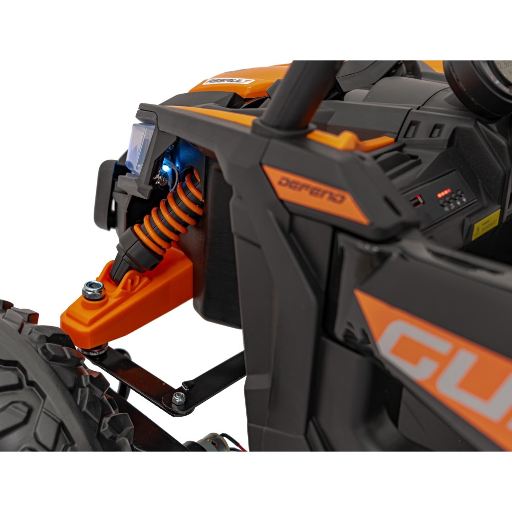 JOKO Elektrické autíčko Buggy ATV Defend 4x4, kožené sedadlo, penové kolesá, oranžové