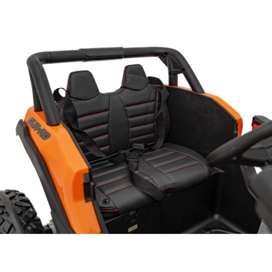 JOKO Elektrické autíčko Buggy ATV Defend 4x4, kožené sedadlo, penové kolesá, oranžové