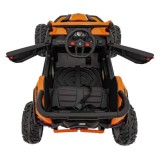JOKO Elektrické autíčko Buggy ATV Defend 4x4, kožené sedadlo, penové kolesá, oranžové