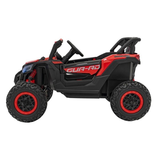 JOKO Elektrické autíčko Buggy ATV Defend 4x4, kožené sedadlo, penové kolesá, červené