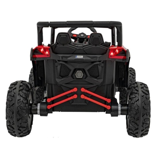 JOKO Elektrické autíčko Buggy ATV Defend 4x4, kožené sedadlo, penové kolesá, červené