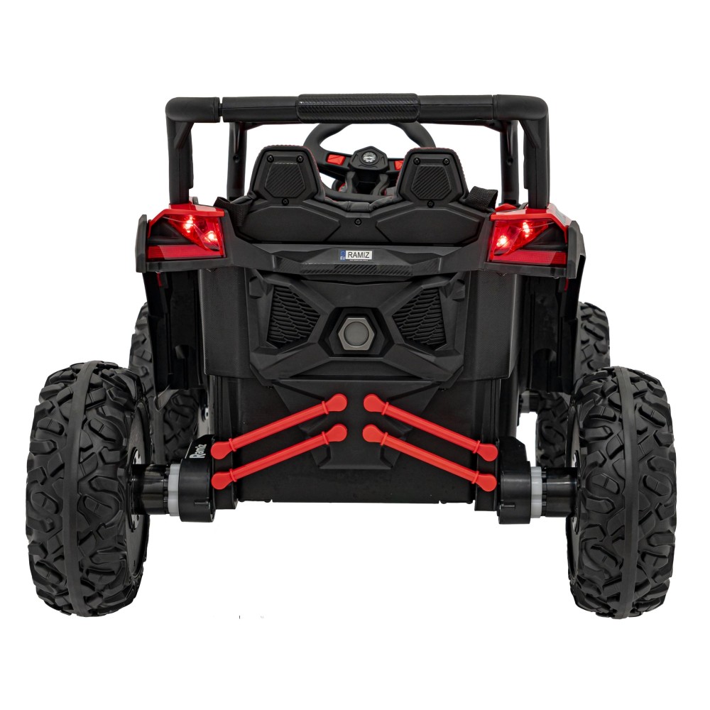 JOKO Elektrické autíčko Buggy ATV Defend 4x4, kožené sedadlo, penové kolesá, červené