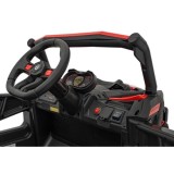 JOKO Elektrické autíčko Buggy ATV Defend 4x4, kožené sedadlo, penové kolesá, červené