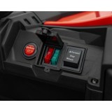 JOKO Elektrické autíčko Buggy ATV Defend 4x4, kožené sedadlo, penové kolesá, červené