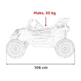 JOKO Elektrické autíčko Buggy ATV Defend 4x4, kožené sedadlo, penové kolesá, červené