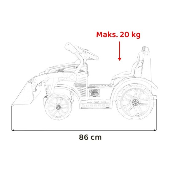JOKO Elektrický traktor G320, žltý