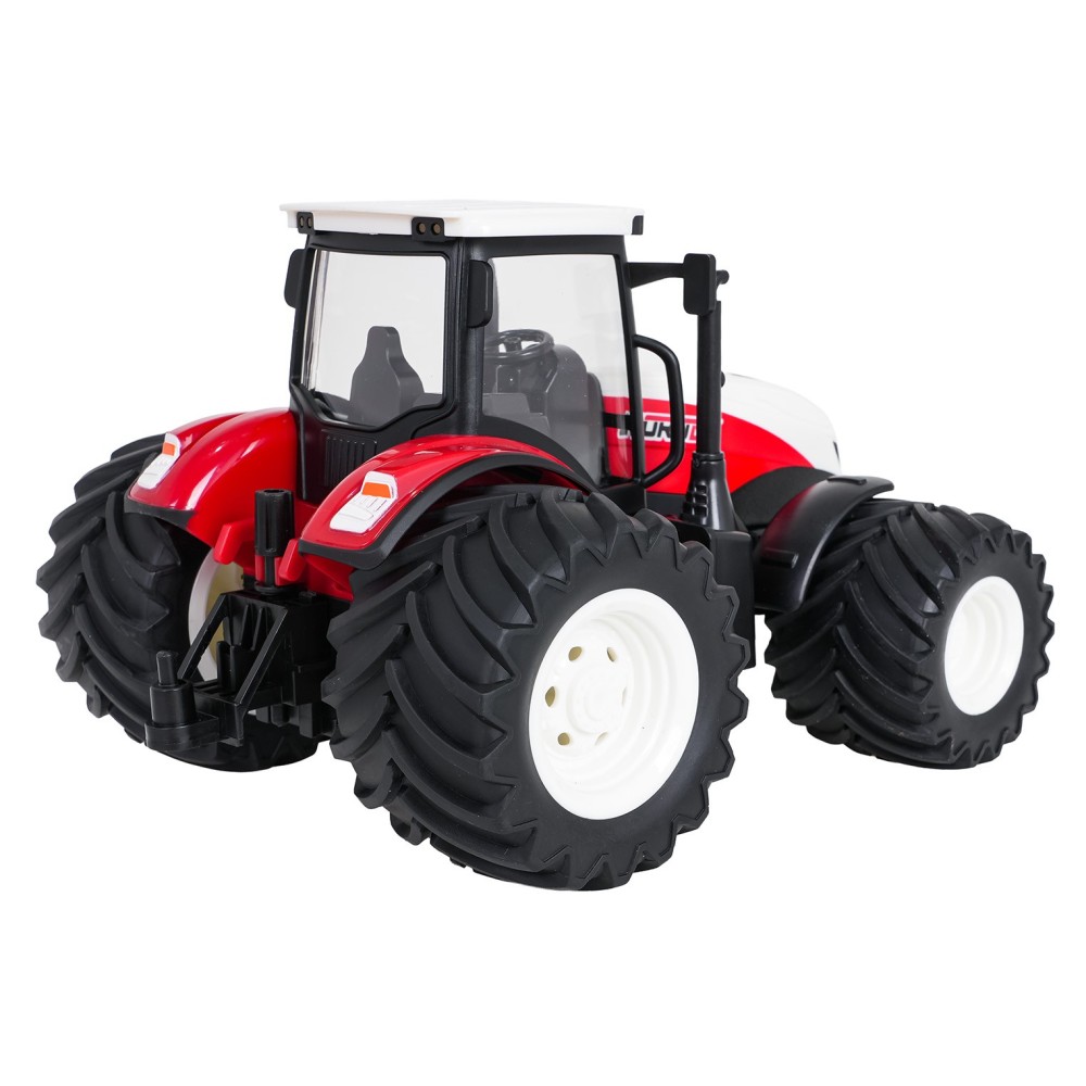 JOKO RC Traktor s Pluhom a svetlom na diaľkové ovládanie 1:24, červený