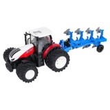 JOKO RC Traktor s Pluhom a svetlom na diaľkové ovládanie 1:24, červený