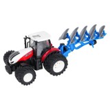 JOKO RC Traktor s Pluhom a svetlom na diaľkové ovládanie 1:24, červený