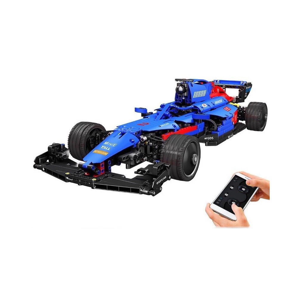 Mould King RC Technická Stavebnica Formula Bolid F1 1065ks na diaľkové ovládanie Dual Mode Control, modrá