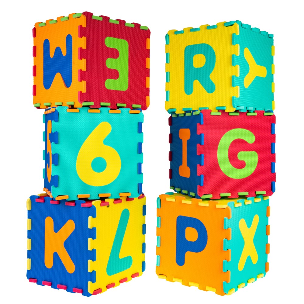 JOKO Detské Penové puzzle Abeceda a Čísla 36ks