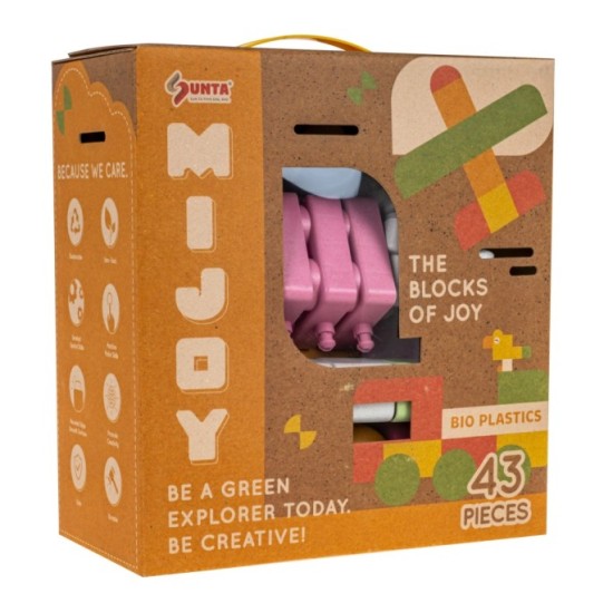 Sunta Mijoy BIO Bezpečné kocky pre najmenších 43ks NON-Toxic 25% ryžová šupka