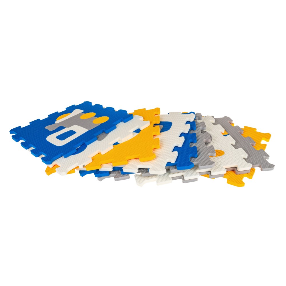 JOKO Detské Penové Puzzle Dopravné Prostriedky Auto, Bager, Lietadlo, Ponorka 9ks
