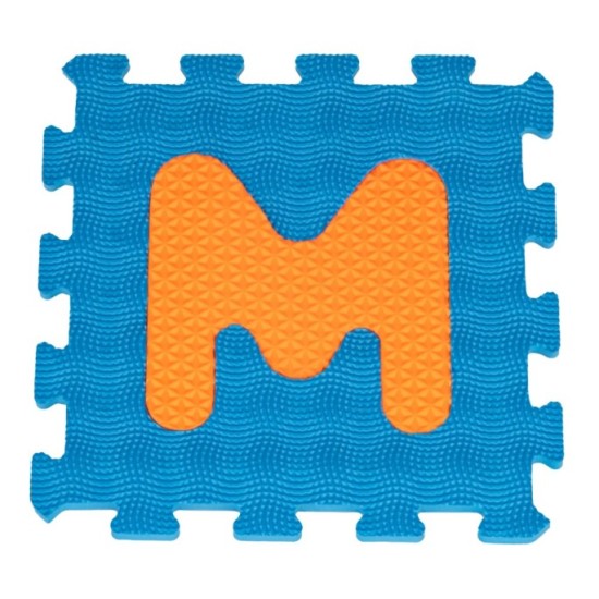 JOKO Penové Senzorické Puzzle Abeceda a Čísla 26ks, rôzne povrchové tvary na masáž chodidiel