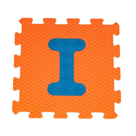 JOKO Penové Senzorické Puzzle Abeceda a Čísla 26ks, rôzne povrchové tvary na masáž chodidiel