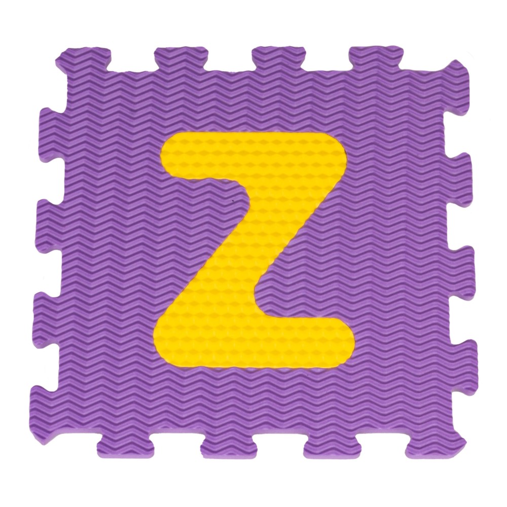 JOKO Penové Senzorické Puzzle Abeceda a Čísla 26ks, rôzne povrchové tvary na masáž chodidiel