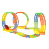 JOKO Fluor Svietiaca Autodráha variabilná 148ks 468cm + Auto s LED svetlom na batérie