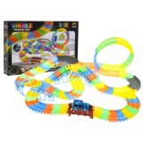 JOKO FLUOR Svietiaca dráha 446 cm s autíčkom s LED svetlom 227ks