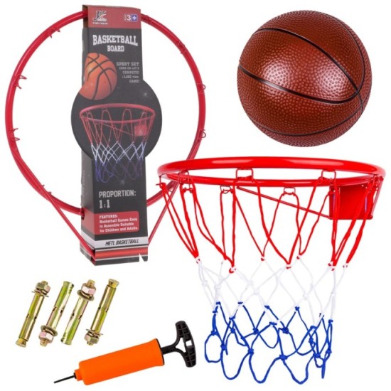 JOKO Sada Basketbalový kôš s loptou + skrutky na upevnenie