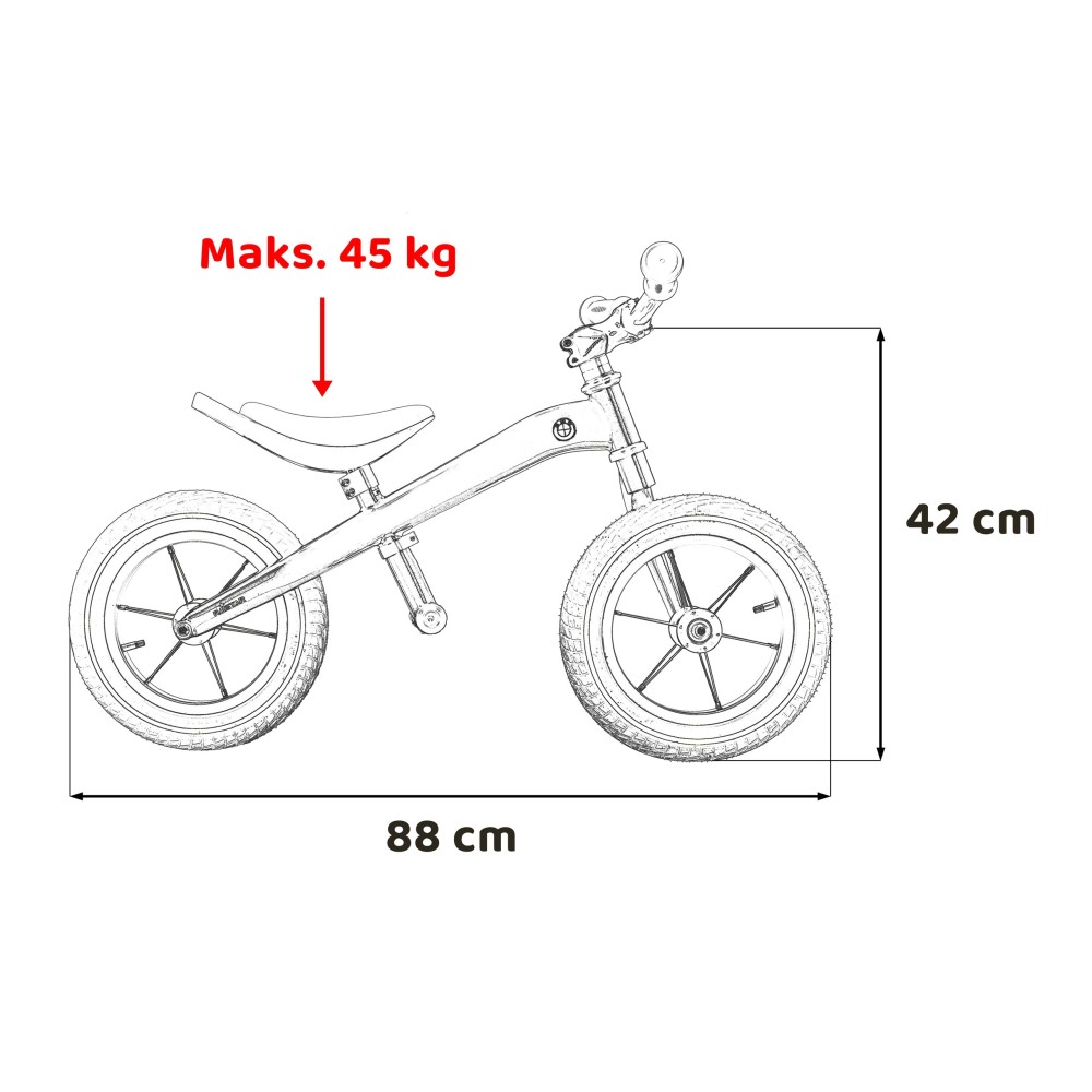 RASTAR Detské Kovové Odrážadlo BMW 12" s nafukovacími kolesami, nosnosť 45kg, tmavo sivé
