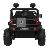 JOKO Elektrické autíčko Jeep OFF Road 4x4, penové kolesá, kožené sedadlo, FM rádio, čierne