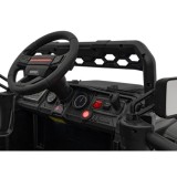 JOKO Elektrické autíčko Jeep OFF Road 4x4, penové kolesá, kožené sedadlo, FM rádio, čierne