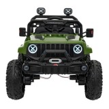 JOKO Elektrické autíčko Jeep OFF Road 4x4, penové kolesá, kožené sedadlo, FM rádio, zelené