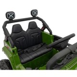 JOKO Elektrické autíčko Jeep OFF Road 4x4, penové kolesá, kožené sedadlo, FM rádio, zelené