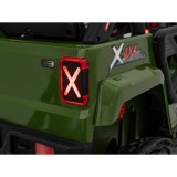 JOKO Elektrické autíčko Jeep OFF Road 4x4, penové kolesá, kožené sedadlo, FM rádio, zelené
