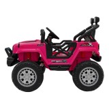 JOKO Elektrické autíčko Jeep OFF Road 4x4, penové kolesá, kožené sedadlo, FM rádio, ružové