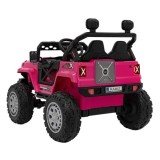 JOKO Elektrické autíčko Jeep OFF Road 4x4, penové kolesá, kožené sedadlo, FM rádio, ružové