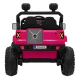 JOKO Elektrické autíčko Jeep OFF Road 4x4, penové kolesá, kožené sedadlo, FM rádio, ružové