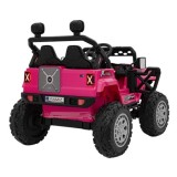JOKO Elektrické autíčko Jeep OFF Road 4x4, penové kolesá, kožené sedadlo, FM rádio, ružové