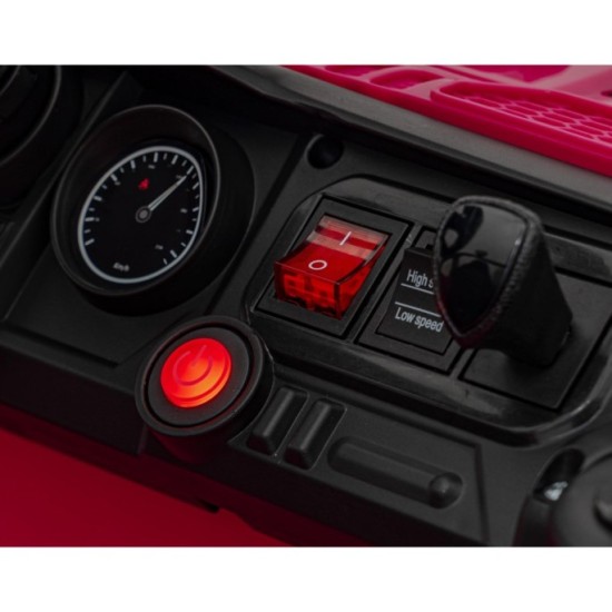 JOKO Elektrické autíčko Jeep OFF Road 4x4, penové kolesá, kožené sedadlo, FM rádio, ružové